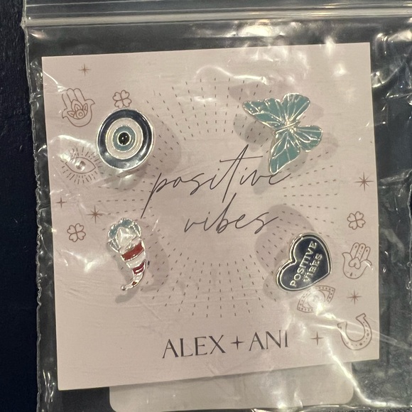 Alex & Ani Positive Vibes Pin Set of 4 - Picture 2 of 7